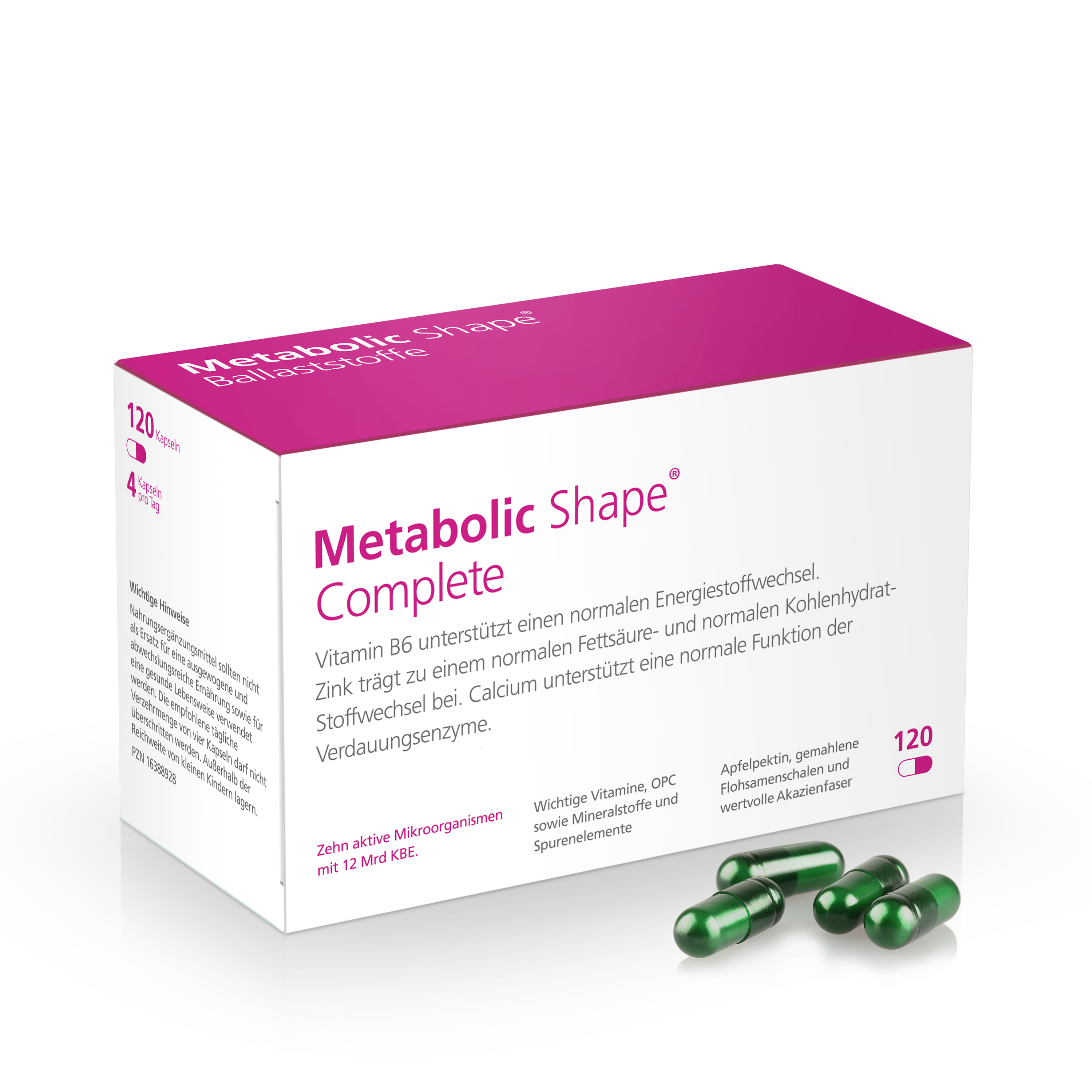 Metabolic Shape Complete Packung 120 Kapseln – Vorderseite